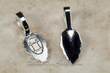 Load image into Gallery viewer, Medium Silver Plated Leaf Bails 25 Pack