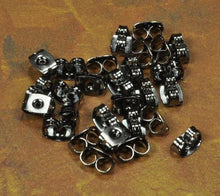 Load image into Gallery viewer, Earring Posts Gunmetal 100 Pack 8mm