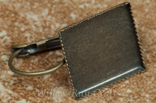 Load image into Gallery viewer, Bronze Plated 15mm Earring Tray Square 1 Pair