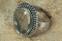 Load image into Gallery viewer, Ring Tray Oval Antique Silver 13mm x 18mm
