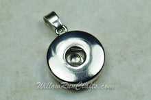 Load image into Gallery viewer, 1 Snap Button Pendant Silver
