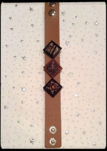 Load image into Gallery viewer, Snap Button Leather Bracelet - Light Brown