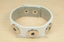Load image into Gallery viewer, Snap Leather Bracelet - White