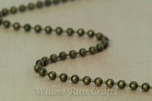 Load image into Gallery viewer, 1.5mm 24" Ball Chain Necklace Antique Bronze