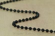 Load image into Gallery viewer, 2.4 mm 24" Ball Chain Necklace Black