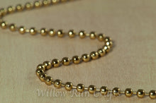 Load image into Gallery viewer, 2.4 mm 24" Ball Chain Necklace Antique Gold