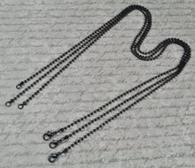 Load image into Gallery viewer, 2.4 mm 20" Ball Chain Necklace Black with Lobster Clasp