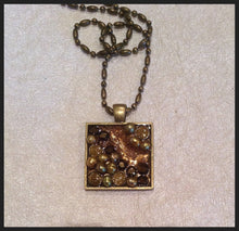 Load image into Gallery viewer, Antique Bronze Bead Bar Chain 20" with Lobster Clasp