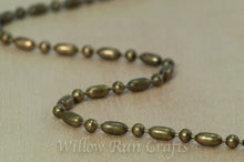 Load image into Gallery viewer, Antique Bronze Bead Bar Chain 20" with Lobster Clasp