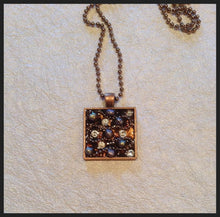 Load image into Gallery viewer, Pendant Tray Square Antique Copper 25mm