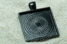 Load image into Gallery viewer, Pendant Tray Square Black 25mm