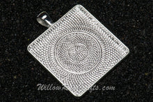 Load image into Gallery viewer, Pendant Tray Square Silver 30mm