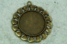 Load image into Gallery viewer, Pendant Tray Circle Antique Bronze Decorative Finish 30mm