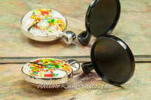 Load image into Gallery viewer, Pendant Tray Double Sided Circle Black 25mm