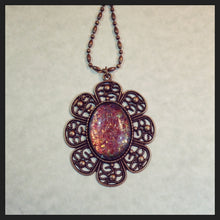 Load image into Gallery viewer, Pendant Tray Oval Filigree Bronze 22 x 30mm