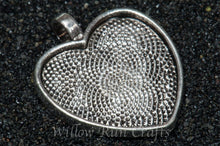 Load image into Gallery viewer, Pendant Tray Heart Antique Silver 25mm