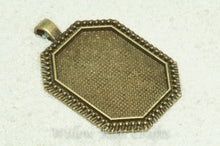 Load image into Gallery viewer, Pendant Tray Octagon Antique Bronze 22 x 30mm