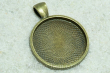Load image into Gallery viewer, Imperfect Pendant Tray Circle Antique Bronze 25mm

