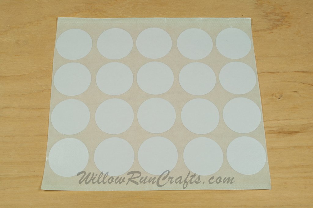 1 1/2 Inch (38mm) Circle Double Sided Stickies/Seals 20 pack