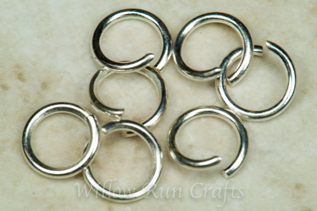 100 Pack 7mm Silver Plated Jump Rings