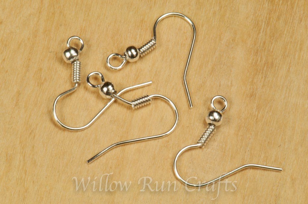 Earring Wires 18mm Silver 100 Pack