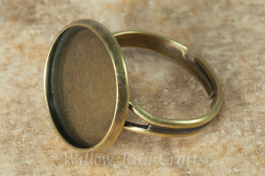Ring Tray Circle Antique Bronze 16mm