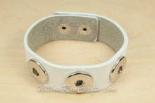 Load image into Gallery viewer, Snap  Leather Bracelet - White
