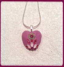 Load image into Gallery viewer, 25mm Glass Heart Cabochons
