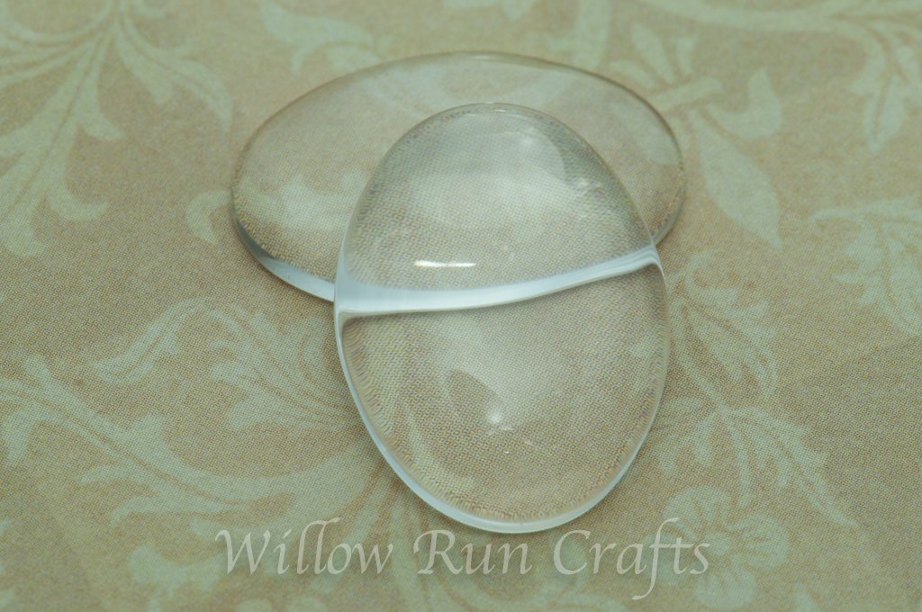 18 x 25mm Oval Glass Cabochon