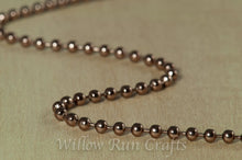 Load image into Gallery viewer, 2.4 mm 24&quot; Ball Chain Necklace Antique Copper
