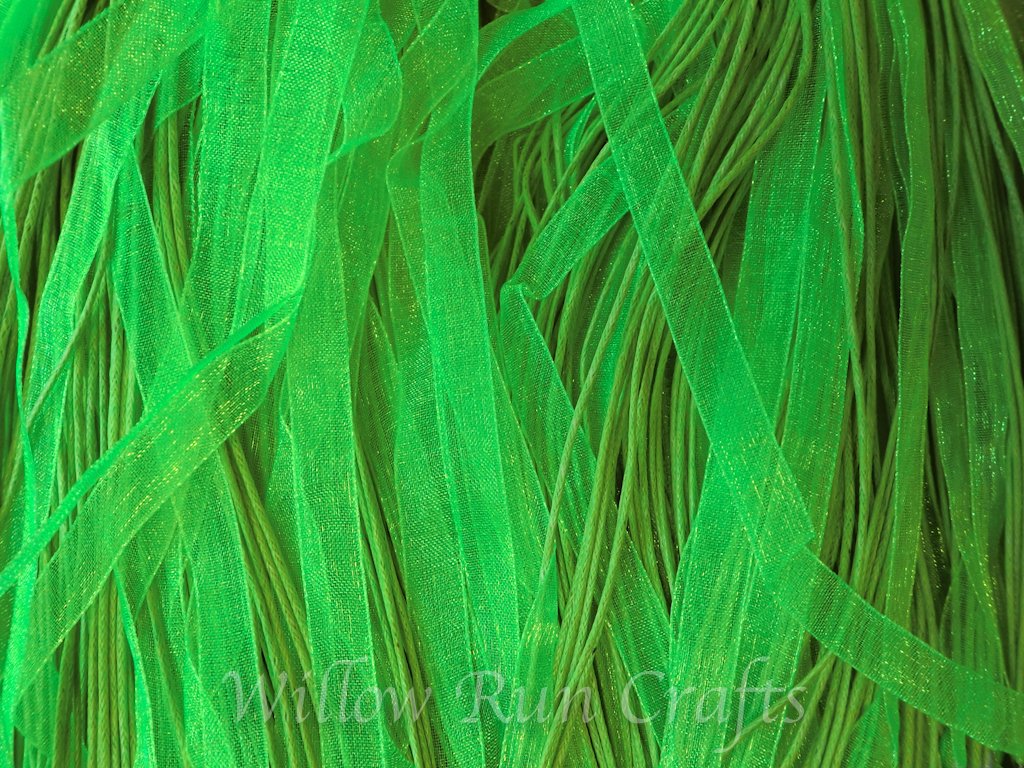 Neon Green Organza Ribbon
