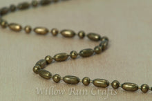 Load image into Gallery viewer, Antique Bronze Bead Bar Chain 20&quot; with Lobster Clasp
