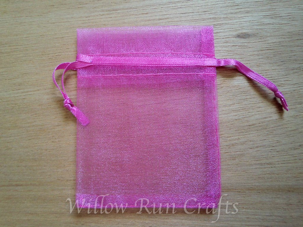 Hot Pink Organza Bag
