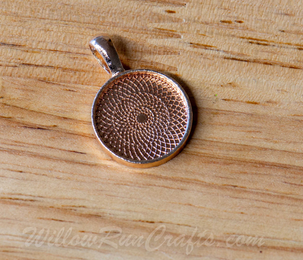 Pendant Tray Rose Gold 16mm