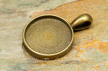 Load image into Gallery viewer, Pendant Tray Circle Antique Bronze 16mm
