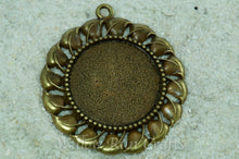 Load image into Gallery viewer, Pendant Tray Circle Antique Bronze Decorative Finish 30mm
