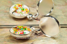 Load image into Gallery viewer, Pendant Tray Double Sided Circle Silver 25mm
