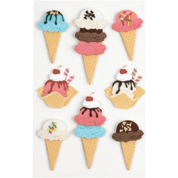 Little B Ice Cream Cones 3D Sticker