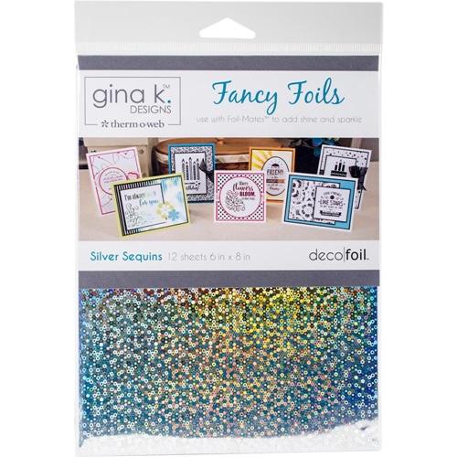 Thermoweb Gina K Designs Fancy Foils Silver Sequins